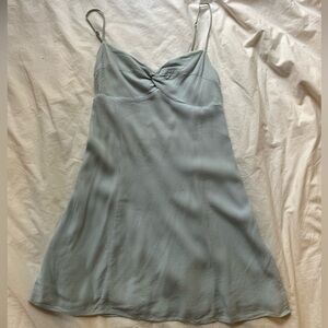 Aritzia Wilfred Light Blue Knot Mini Dress size 6